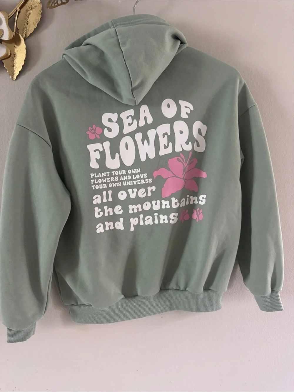 SHEIN Mint Green Kids Turtleneck Hoodie